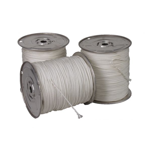 White Polyester Diamond Braid Curtain Cord