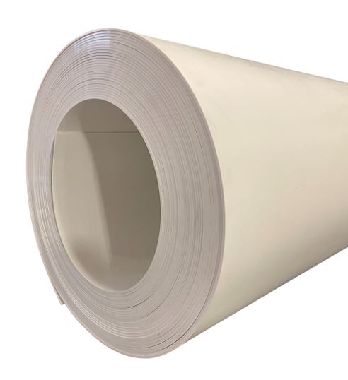 0.125" x 24" Puckboard Smooth Roll White HDPE