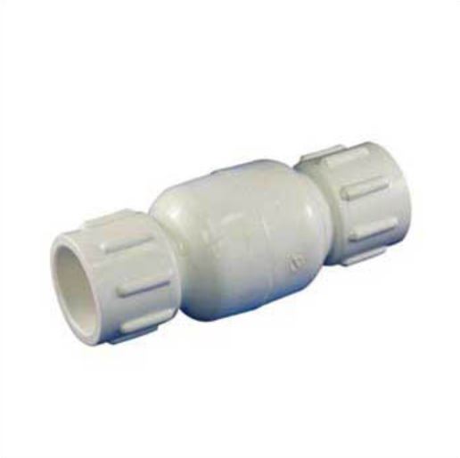In-Line Check Valve Socket PVC Sch40 - White