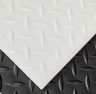 3/8" x 48" x 10ft Diamond Tread Plate Sheet HMWPE