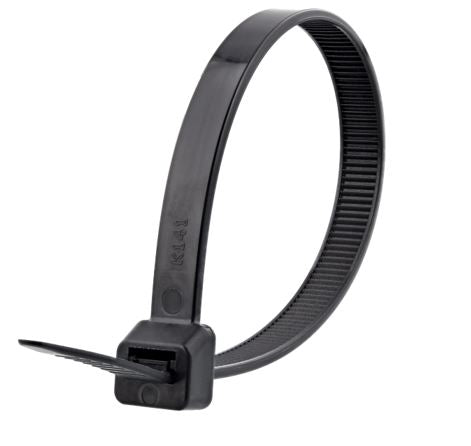 Cable Zip Ties Indoor/Outdoor Use UV Resistant Plastic - Black