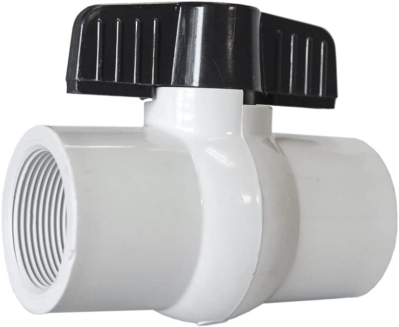 Ball Valve Threaded Schedule 40 PVC - White