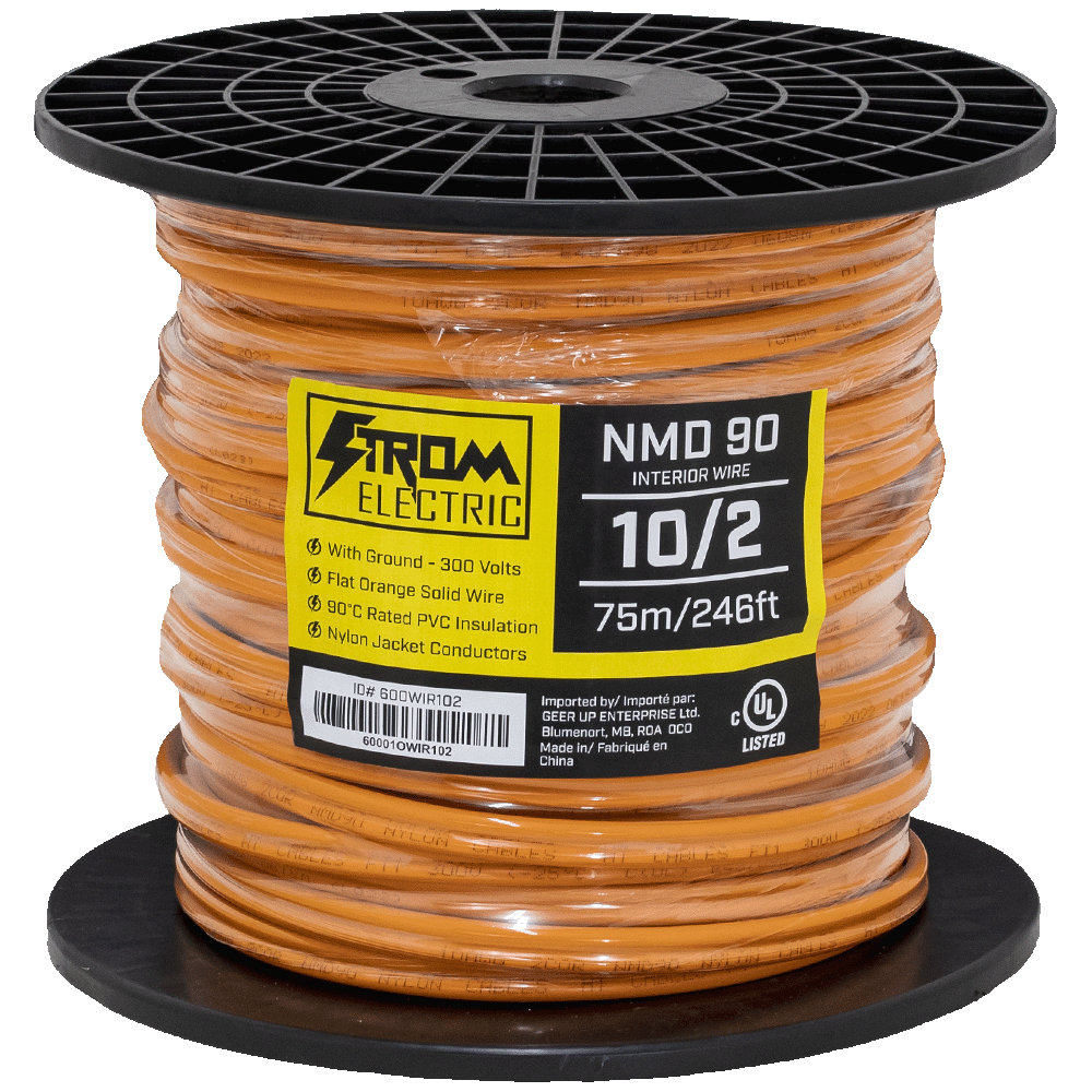 10/2 NMD90 75M Interior Electrical Wire - Orange