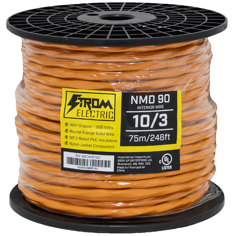 10/3 NMD90 75M Interior Electrical Wire -  Orange