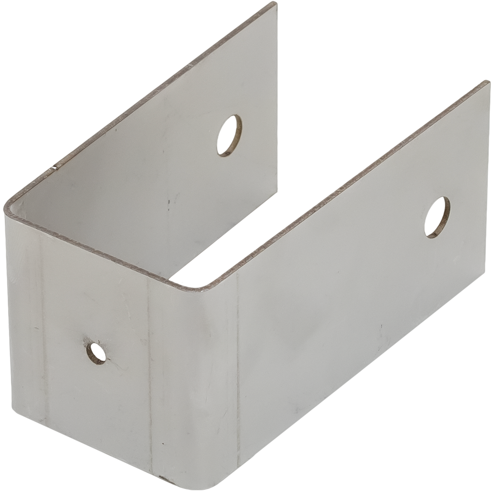#100, 2" x 4" End Bracket for 2" Post 18.8 SS