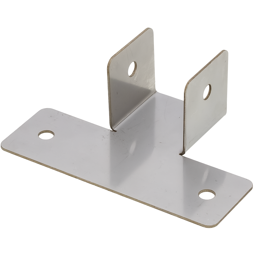 #104, 2" Post Bracket to wall mount 18.8 SS