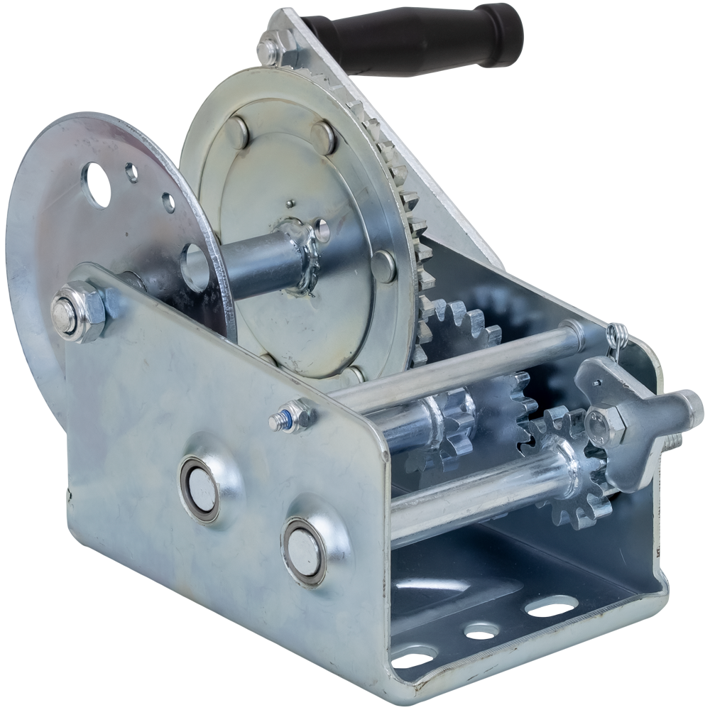 2,500 lb 2-Speed Reversible Hand Winch Zinc