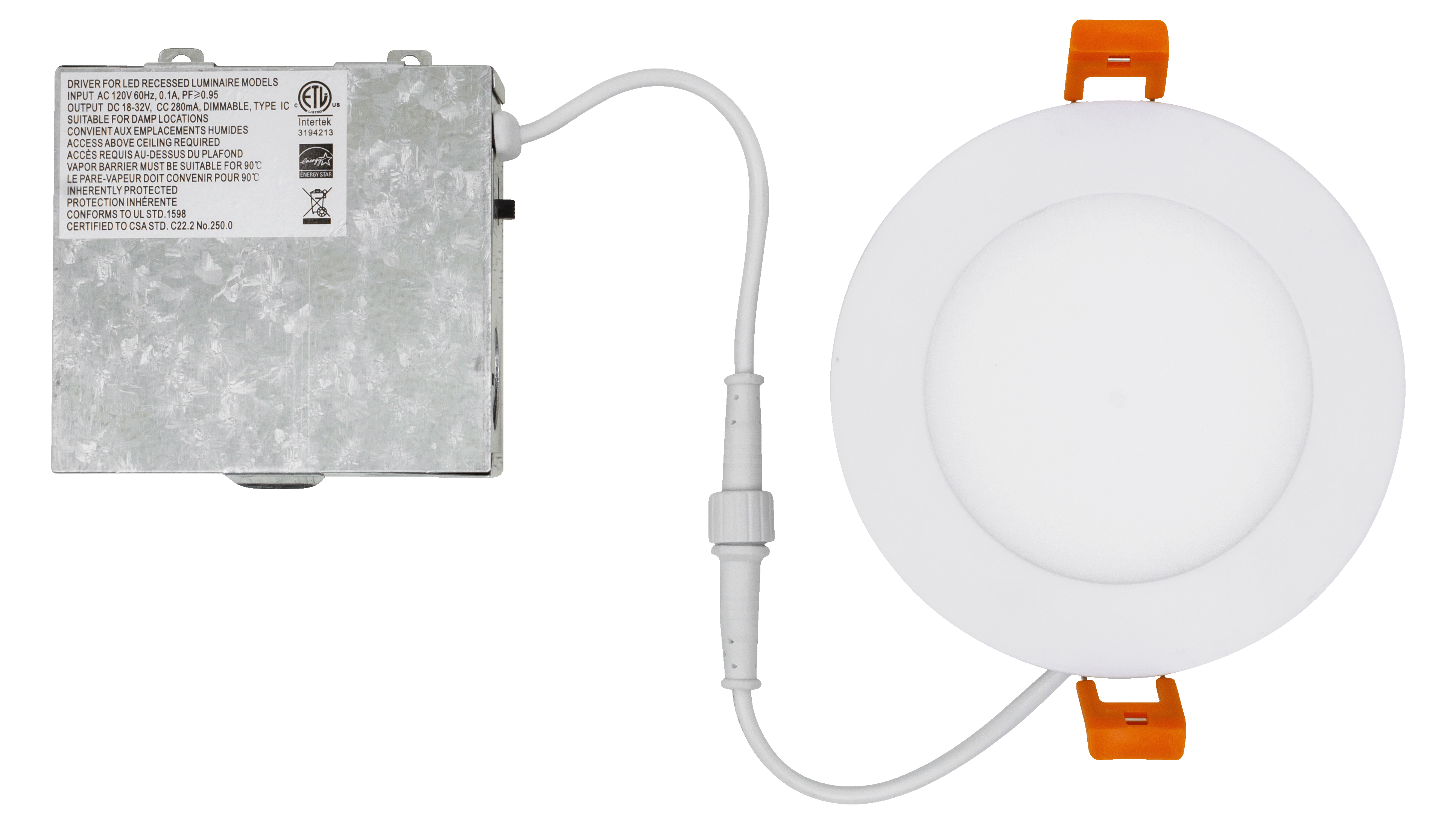 LED-420 4" Round White Panel 3K, 4K, 5K, CCT LED Recessed Lights