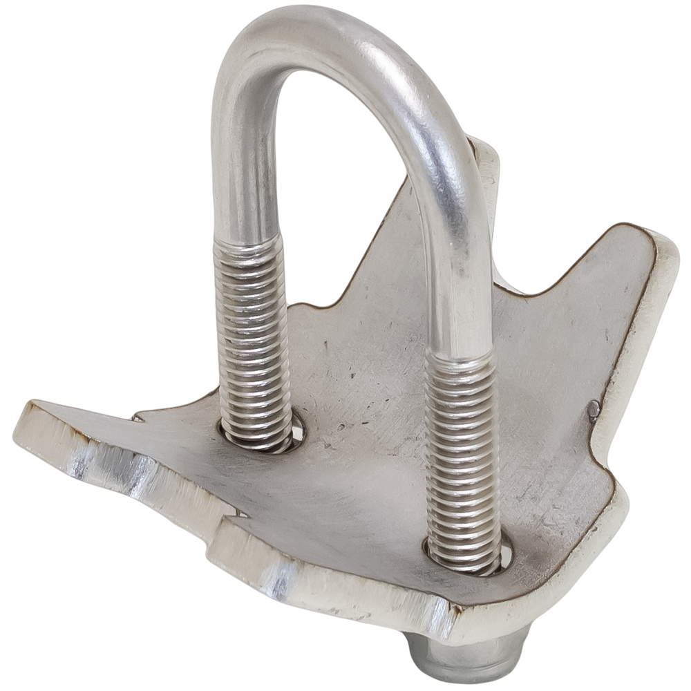 5/16"-18 - 1/2" to 1" Pipe, Cross Connector Pipe Clamp 18.8 SS