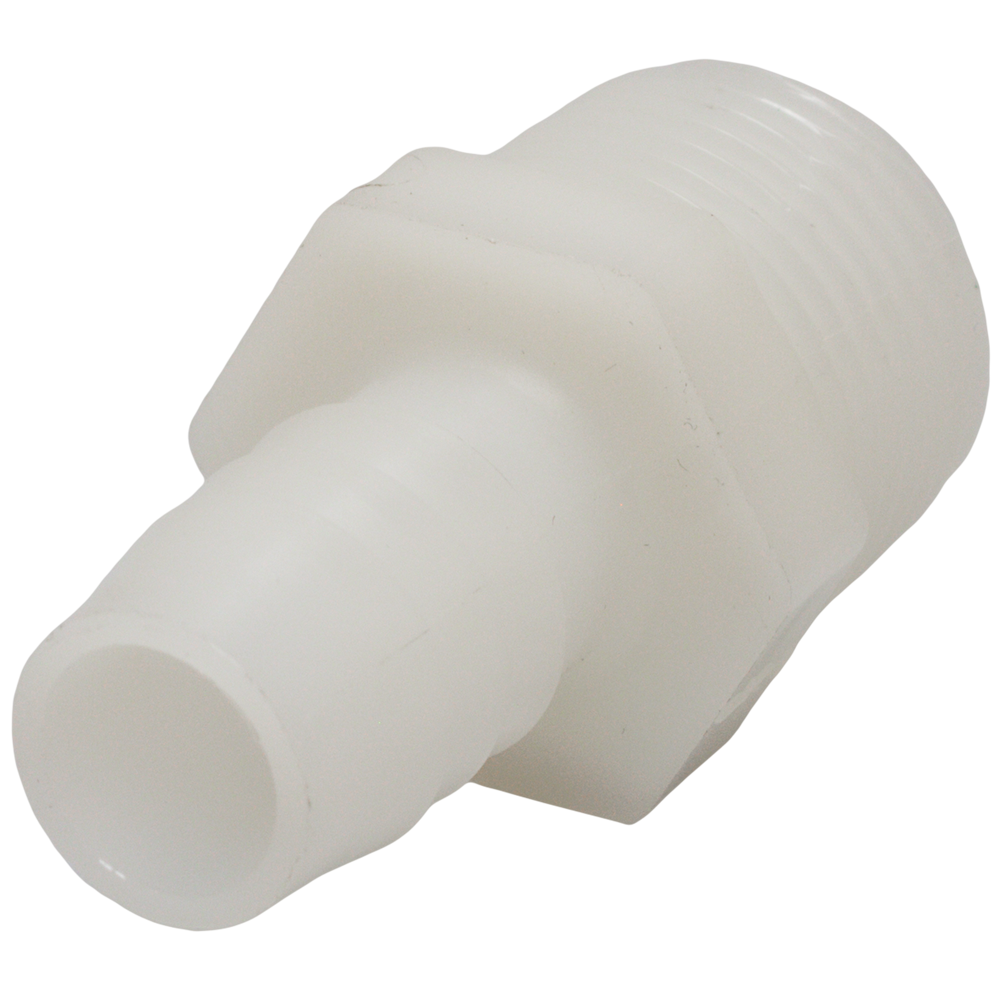 1/2" Hose Barb x 1/2" MPT Male Adapter Nylon