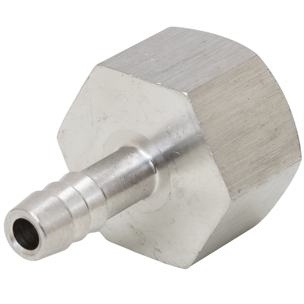 1/4" Hose Barb x 1/2" FPT Female Adapter 18.8 SS