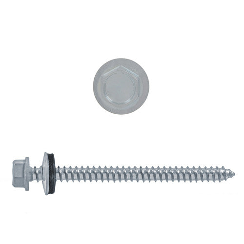 #10 Hex Washer Head w/ Sealing Washer Roofing / Siding Screws Zinc