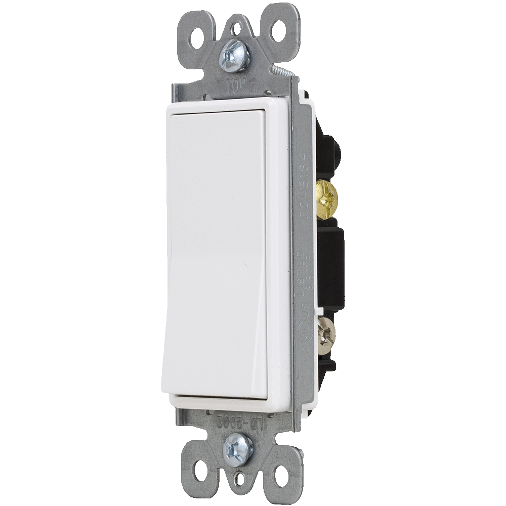 LD-2002 15 Amp 3-Way Decora Rocker Switch - White