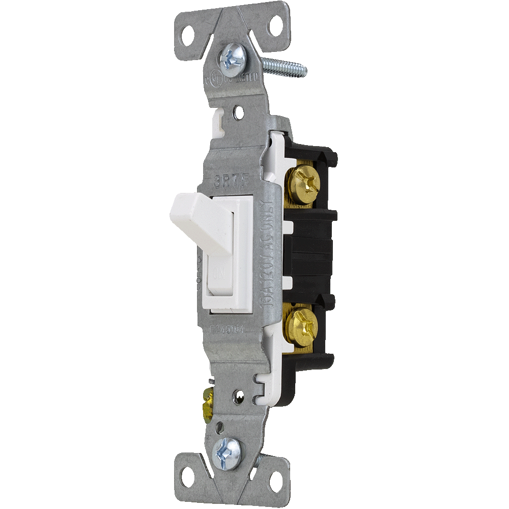 LD-2101 15 Amp Single-Pole Toggle Switch - White
