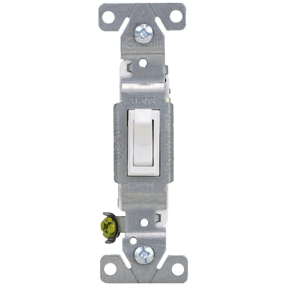 LD-2101 15 Amp Single-Pole Toggle Switch - White