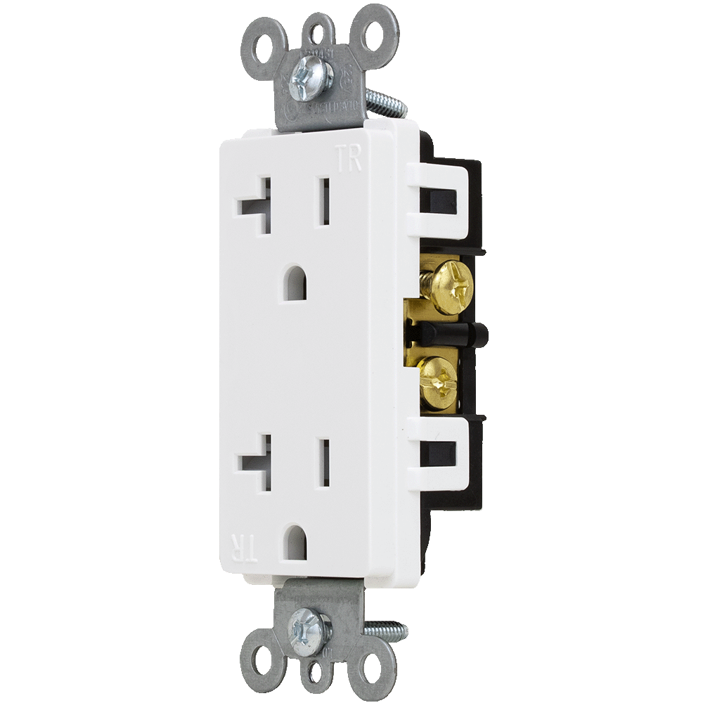 LD-3013TR 20 Amp Tamper Resistant Decora Receptacle - White