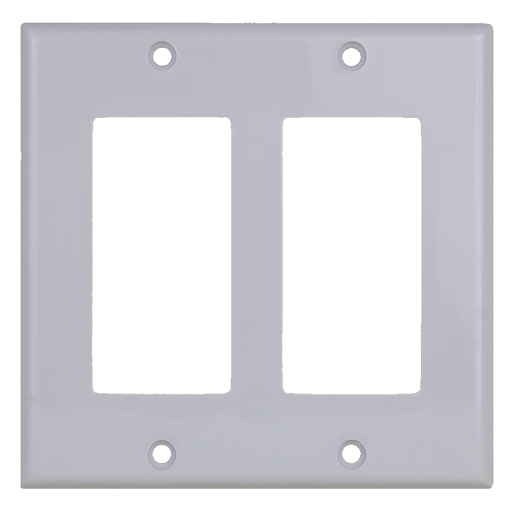 LD-7102 Decora 2-Gang Wall Plate - White