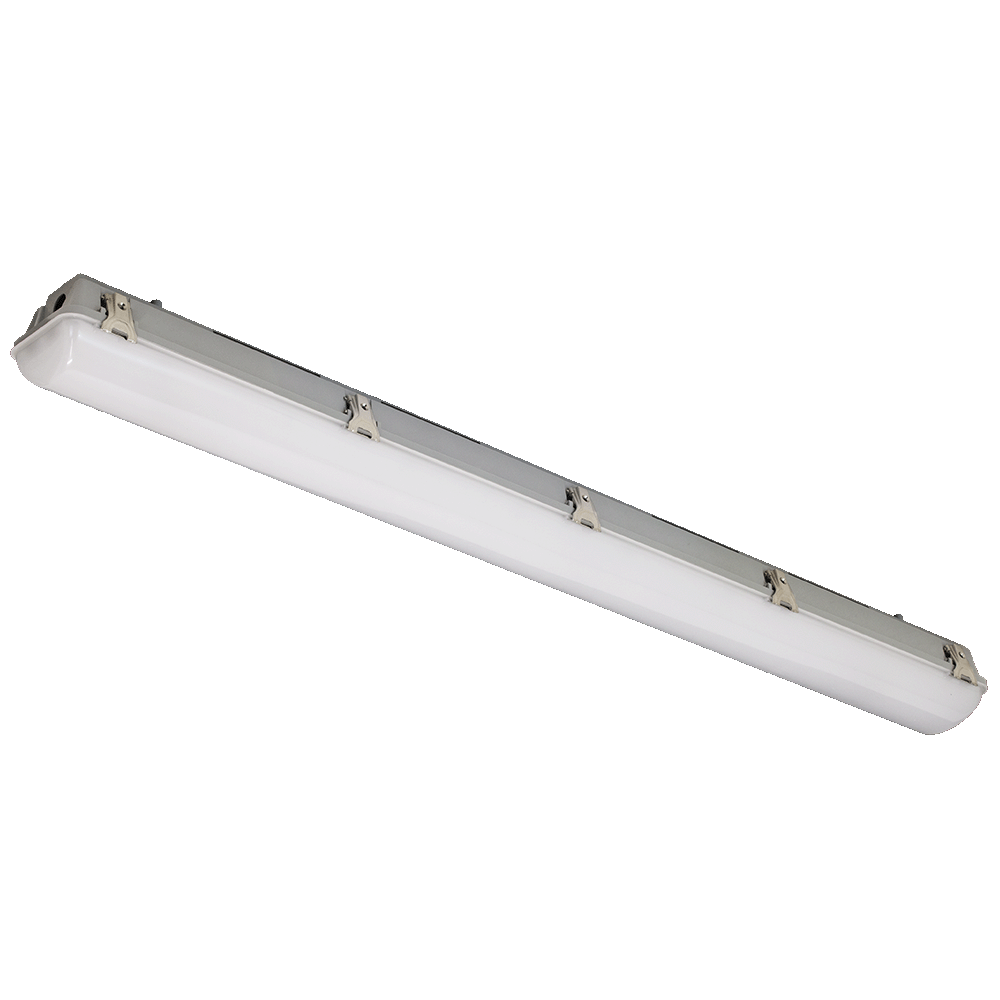 4 ft. LED Dimmable Vapor Tight Linear Light Fixture 36W 5000K, Milky Cover