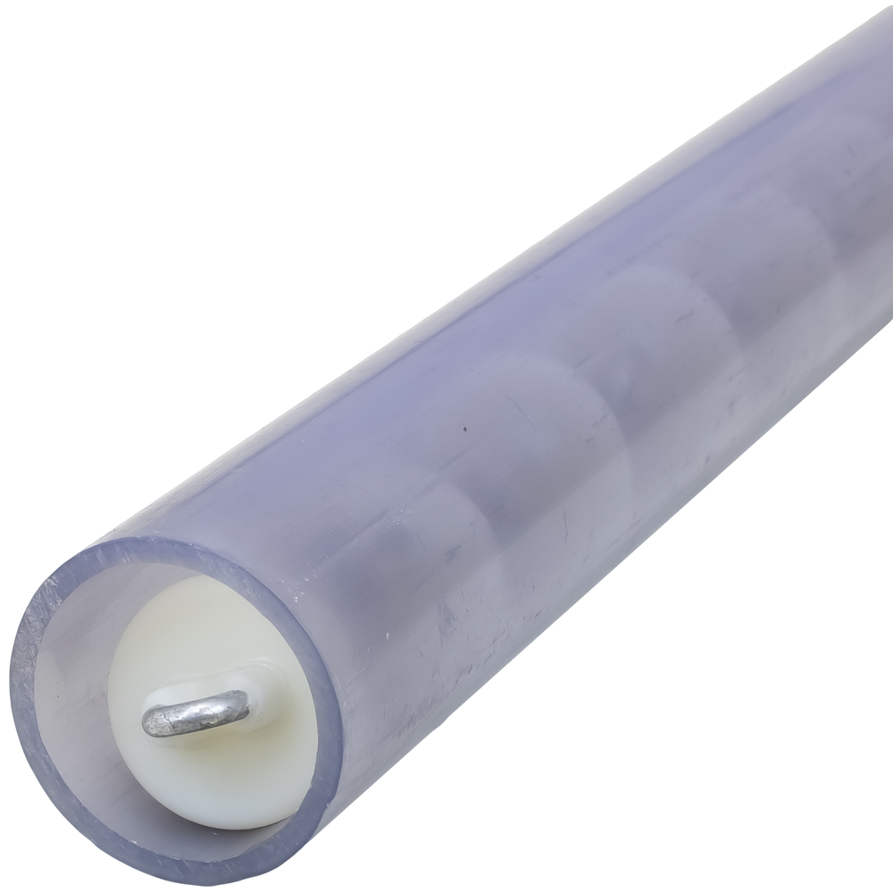 2" x 10' Chain Disk Pipe - PVC Feed Tube Transparent