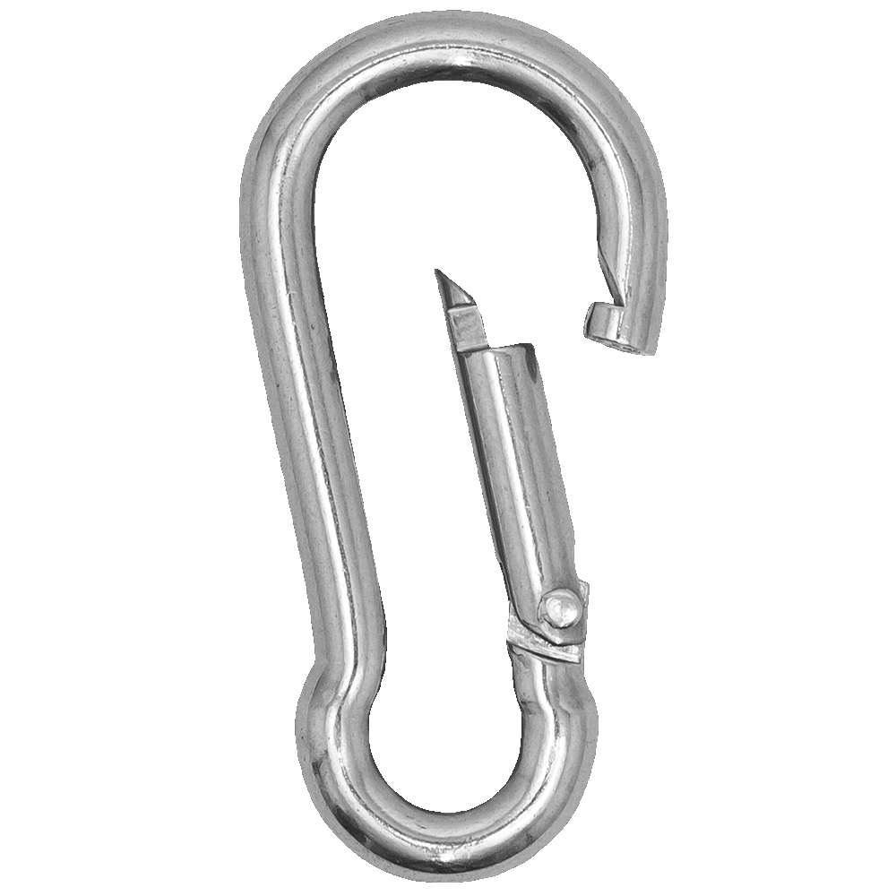 3/16" x 2" Spring Loaded Security Snap Carabiner 18.8 SS