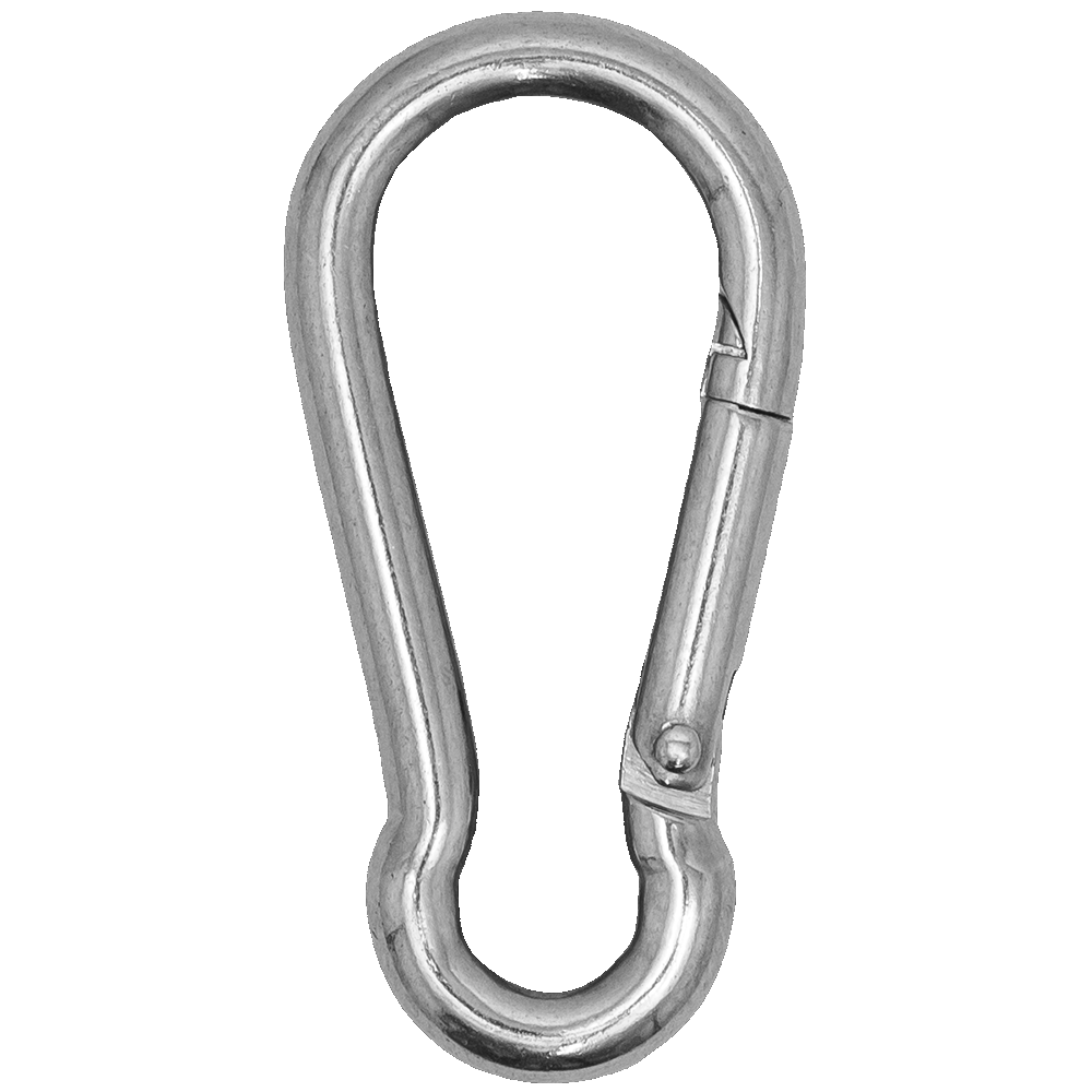 3/16" x 2" Spring Loaded Security Snap Carabiner 18.8 SS