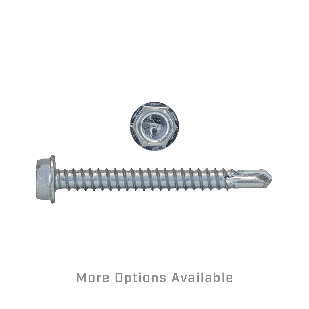 #8 Hex Washer Head Self-Drilling Screw Zinc