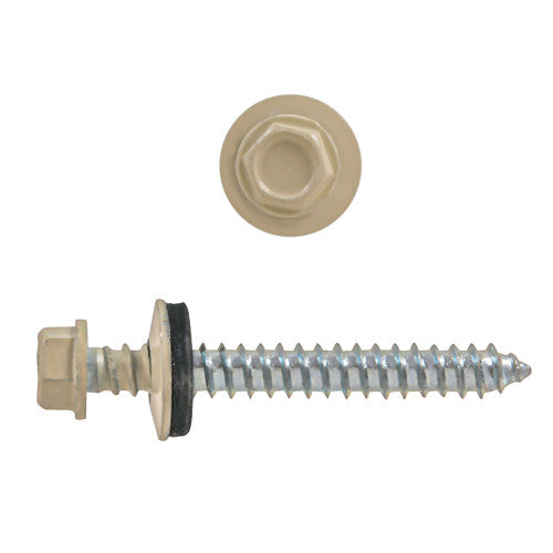 #10 Hex Washer Head w/ Sealing Washer Roofing / Siding Screws Zinc