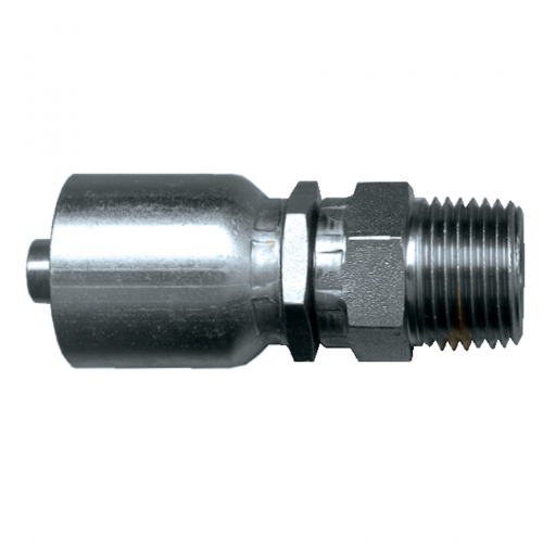 Hydraulic Bite-Wire Hose Crimp End x MPT Swivel End