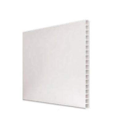 1-3/8" x 19-5/8" x 19.5ft  Horizontal-Brace Creep PVC Panel - White