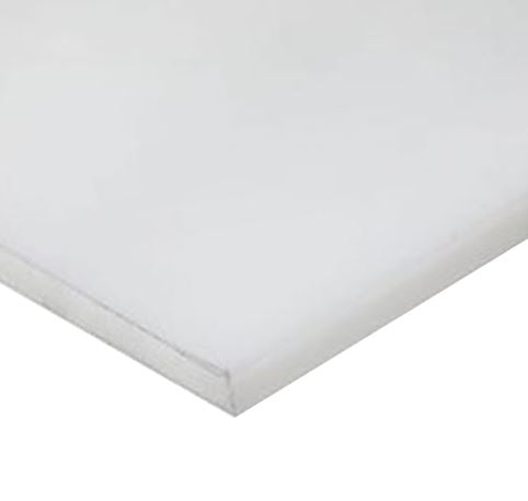 0.500" x 48" Puckboard Smooth Sheet White HDPE