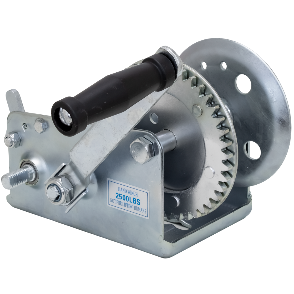 2,500 lb 2-Speed Reversible Hand Winch Zinc