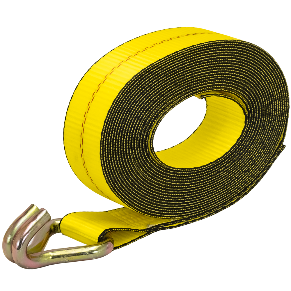 2" x 27ft 10,000 lb. Ratchet Tie-Down Strap with Double J-Hook