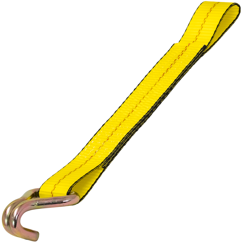 2" x 27ft 10,000 lb. Ratchet Tie-Down Strap with Double J-Hook