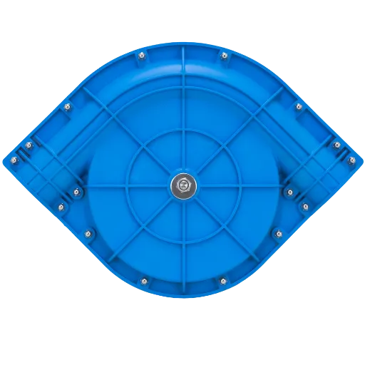 M236 90 Deg Blue Plastic Chain Disk Corner w/Cast Wheel