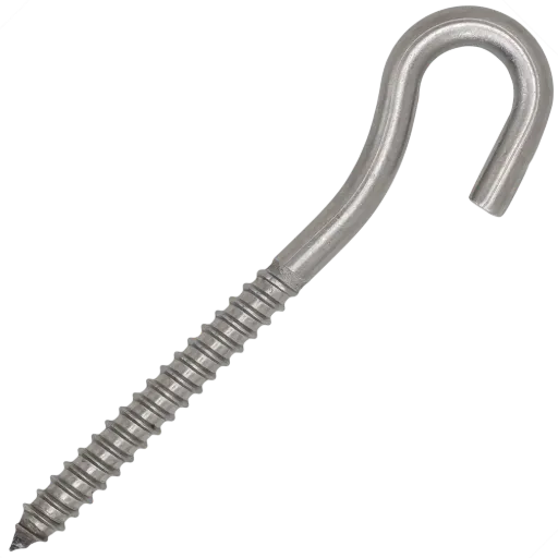 1/4" x 3-3/4" Lag Thread Screw Hook 18.8 SS
